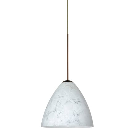 Besa Lighting Mia Cord Pendant, Carrera, Bronze Finish, 1x50W Halogen 1XT-177919-BR